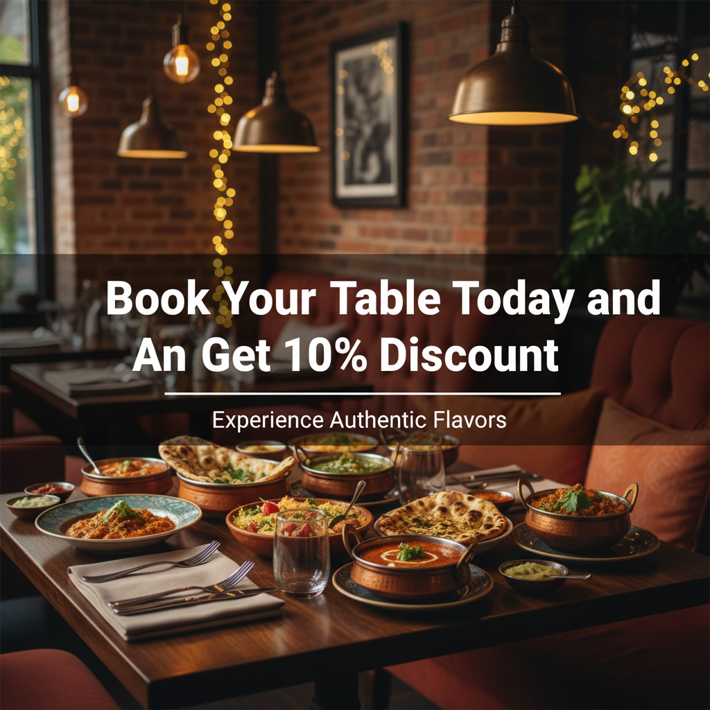 Spend over $60 and get 10% off on dine-in table bookings: Dine in Deal Only 