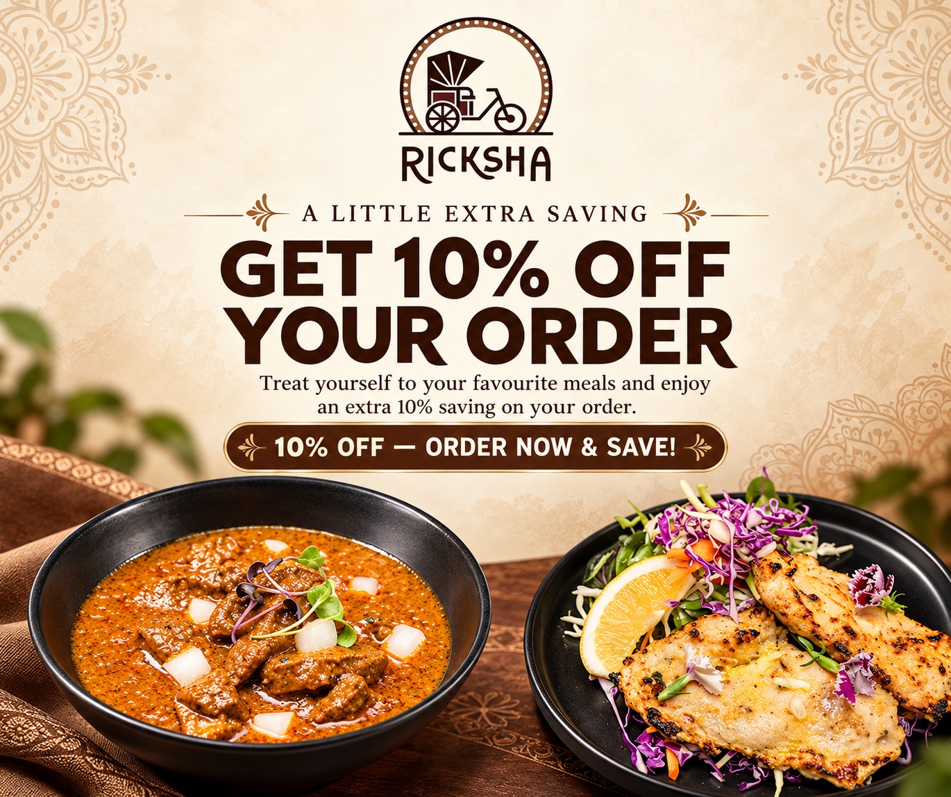 10% off on you order  