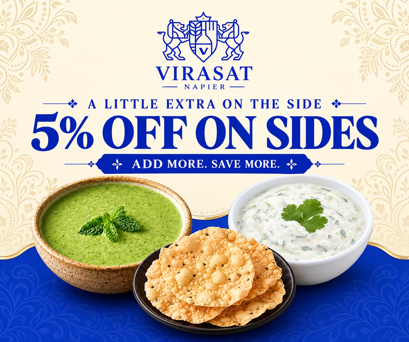 5% OFF ON SIDES 