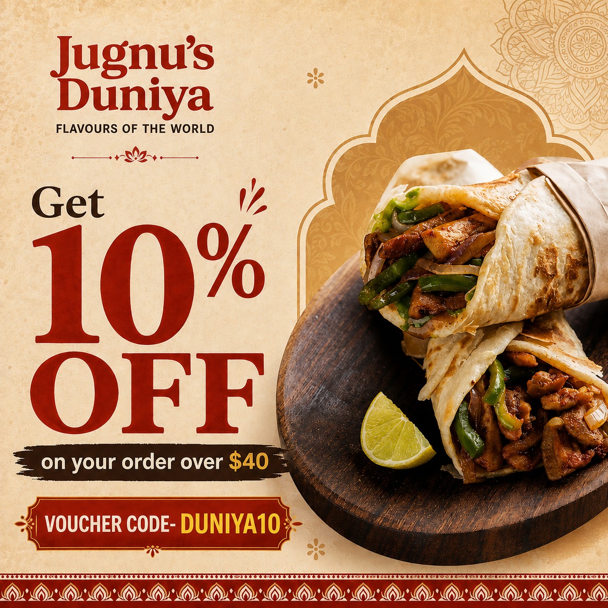 Get 10% Off On Orders Above $40  | Use Voucher Code - DUNIYA10 |