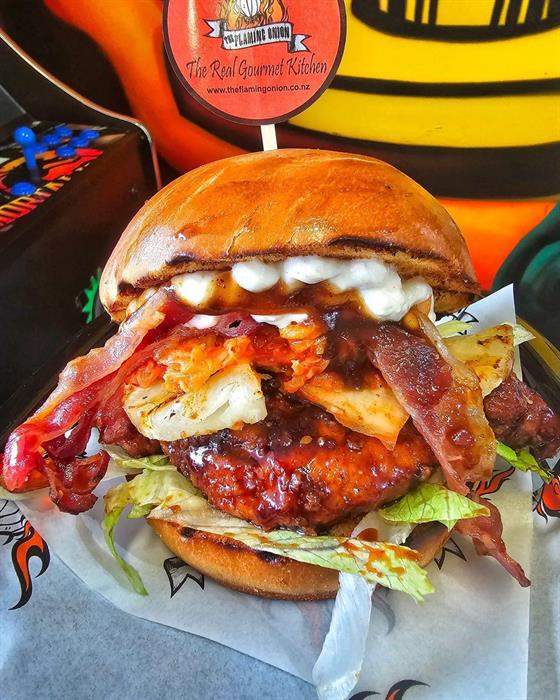 The Flaming Onion Northcote Best Burgers in North Shore | Order Burgers ...