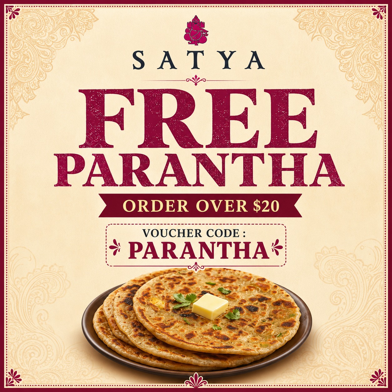 FREE PRATHA OVER $20