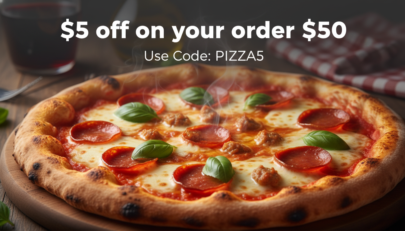 $5 off on your order $50